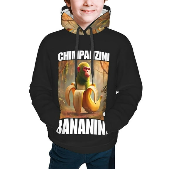 Italian Brainrot Kids' Hoodie 3d Print Sweatshirt Soft Pullover Hooded With Big Pockets For Boys Or Girls Small