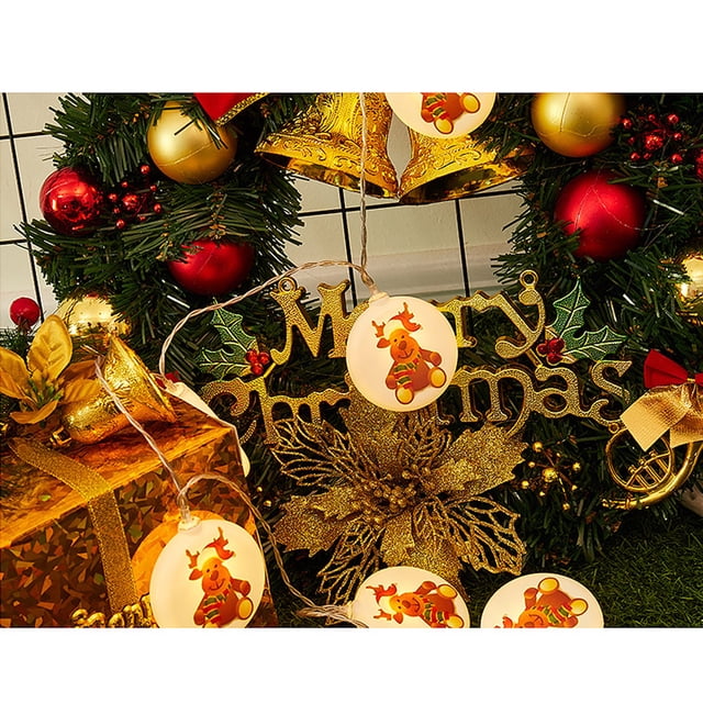 Teissuly Christmas Decor 10 LEDs Strings Christmas Tree Holiday Party Decoration Lantern Teissuly WER202310164487