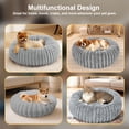 thumbnail image 4 of Cshidworld 20" Calming Donut Dog Bed for Small Dogs, Corduroy Fleece, Anti-Anxiety Plush Pet Bed, Washable Faux Fur Puppy Bed for Small & Medium Dogs and Cats, 4 of 9