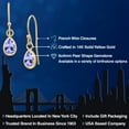 thumbnail image 2 of Gem Stone King 14K Yellow Gold Blue Tanzanite Earrings for Women | 0.89 Cttw | Gemstone December Birthstone | Pear Shape 6X4MM, 2 of 6