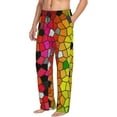 thumbnail image 2 of Disketp Colorful Tie Dye Stained Glass 1 Men'S Pajama Pants - Ultra Soft Fleece Sleep And Lounge Pants (Size: S-Xxl), 2 of 9