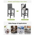 thumbnail image 3 of Marble Black Bar Stool Covers Set of 4, Abstract Gold White Brick Stone Motif Stretch Washable Bar Chair Covers with Backs, Removable Pub Counter Height Chair Cover for Kitchen Dining Room Cafe, 3 of 7