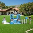 thumbnail image 3 of COCLUB Playhouse for Kids, Backyard Playground with Play Kitchen, Snack Bar, Picnic Bench, Dinner Bell, Mailbox, Flowerpot Holders, Outdoor Playhouses for 2 to 10 Year Olds, Wooden Clubhouse Outside, 3 of 7