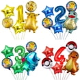 thumbnail image 2 of 6 globos de fiesta de Pokémon, Pikachu, Squirtle, decoración para fiestas de cumpleaños de niños, decoración para baby shower, globos de helio, 2 of 5