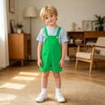 thumbnail image 4 of Wxolcjlv Boys Dance Performance Overalls Shorts Kids School Wear Jumpsuit, Sizes 4-16Y, 4 of 6