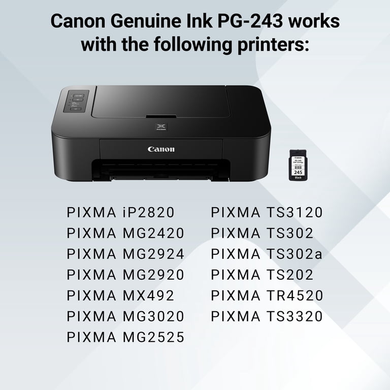 キヤノン 純正 インク PG-245 ブラック 5個 PIXMA Canon PG-245 Original Pigment Black Ink Cartridge - Smudge