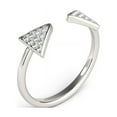 thumbnail image 3 of 14k White Gold Diamond Arrowhead Open Ring (1/5 cttw) Size 4, 3 of 4