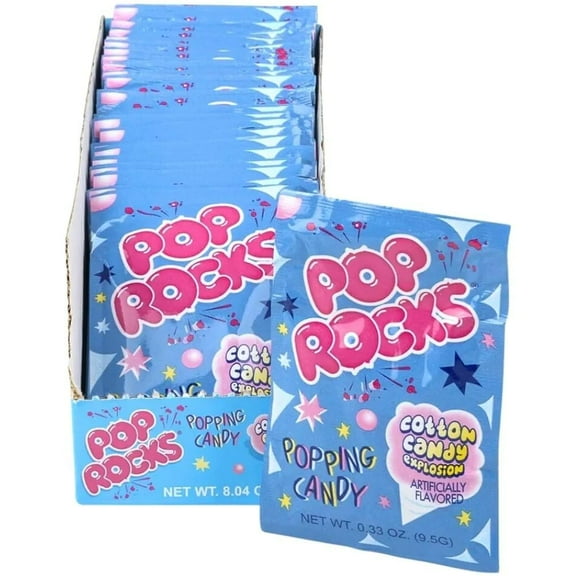 POP ROCKS Popping Candy, Cotton Candy, 24 Count, 0.33 Ounce (Pack of 24)RDC42