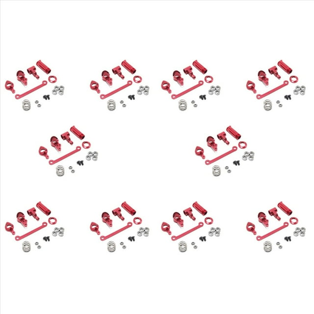 10 Juego de Embrague de DireccióN Servo Saver de DireccióN Piezas de ActualizacióN Completas para 144001 1/14 RC Car, Rojo 50 Piezas