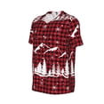 thumbnail image 2 of Balery Christmas Tree Buffalo Plaid Baseball Jersey for Men Casual Button Down Shirts Short Sleeve Active Team Sports Uniform-Medium, 2 of 9
