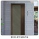 thumbnail image 5 of 1 juego de letreros para baño con letrero acrílico para baño y letrero moderno para baño, letreros para puerta de baño y letrero decorativo para inodoro para negocios., 5 of 5