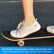Velpeau Ankle Support Brace for Ligament Damage & Sprained Ankle, Plantar Fasciitis Support & Achilles Tendonitis Pain Relief, Ankle Brace for Foot Pain Recovery,Unisex(Khaki, M)