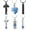 Blue, variant on 5 Pcs Heart Cross Urn Necklace for Ashes Keepsake Cremation Jewelry Stainless Steel Necklace Crystal Memorial Pendant Heart Locket Ashes Necklace for Women Men