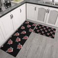 thumbnail image 2 of Pioneer Flower Floral Print Pattern Kitchen Rugs Sets Of 2,Anti Fatigue Kitchen Mat Rugs Non Slip Washable,Decorative Kitchen Floor Mats for Kitchen,Sink,Laundry,17"x30"+17"x47", 2 of 7
