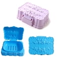 thumbnail image 3 of 2 Pc Soap Saver Dish Holder Drain Container Travel Bathroom Shower Case Storage, 3 of 4