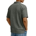 thumbnail image 4 of Zimjoy Men's Cotton Polo Shirts 3-Button Henley Neck Short Sleeve T Shirts Summer Casual Classic Tops, Dark Gray M, 4 of 6