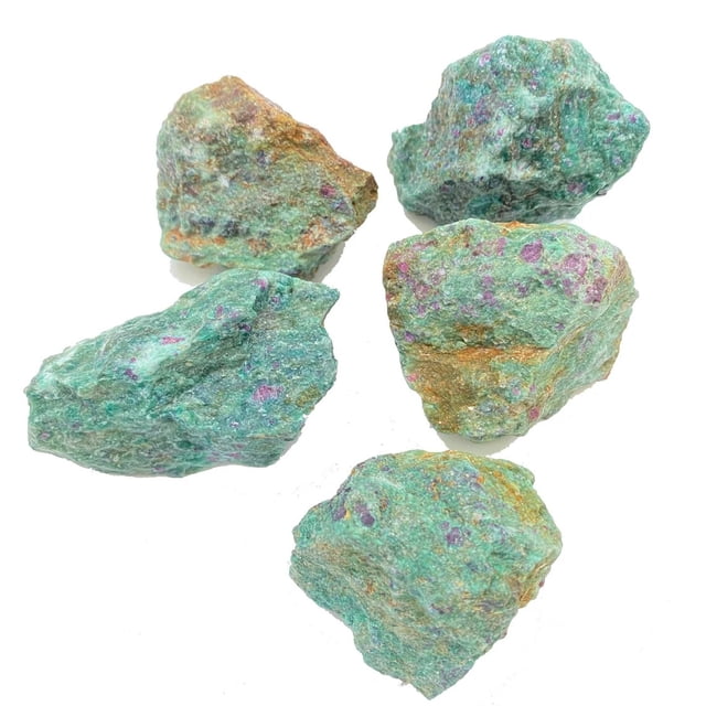 Rubí natural al por mayor en piedras curativas de fucsita Rubí fucsita Piedra curativa en bruto Fucsita de rubí cruda a granel