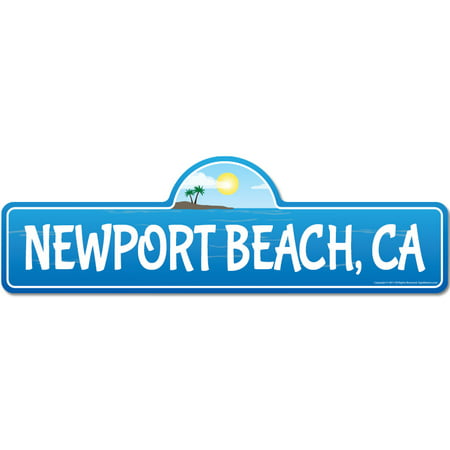Newport, CA California Beach Street Sign | Indoor/Outdoor | Surfer, Ocean Lover, Décor For Beach House, Garages, Living Rooms, Bedroom | Signmission Personalized (Best Sushi In Newport Beach Ca)