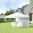 thumbnail image 2 of Outsunny 10' x 10' Pop Up Canopy Tent with Sidewall and Bag, White, 2 of 10
