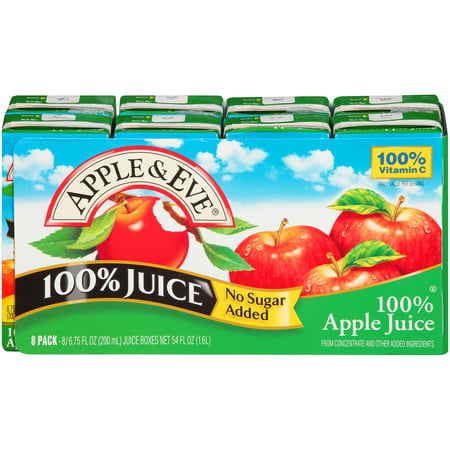 (5 Pack) Apple & Eve® 100% Apple Juice 8-6.75 fl. oz. Aseptic (Best Green Juice Ever)