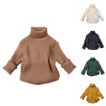 thumbnail image 4 of Odeerbi Toddler Boys Girls Turtleneck Sweater Winter Thermal Rib Knit Sweater Infant Toddler Baby Knitted Pullover Sweater Warm Long Sleeve Sweater Toddler Clothes Blue, 4 of 4