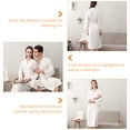 thumbnail image 4 of OFFIGAM Unisex White Lightweight Dressing Gown  Quick Dry Bath Robe 45.3×18.9×0.1in, 4 of 11