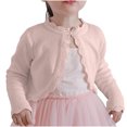 thumbnail image 2 of ShomPort Toddler Girls Cardigan Sweaters Girl Knit Long Sleeve Lace Dress Cover Up Casual Cute Outerwear, 2 of 9