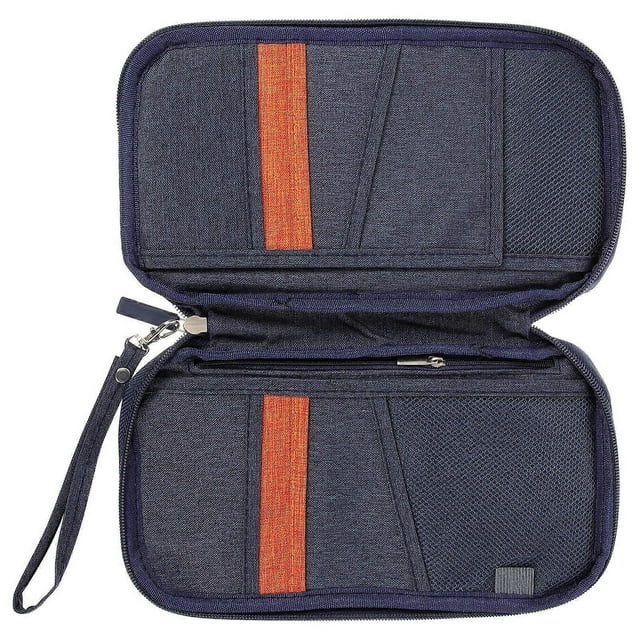 Document Storage Rectangular Travel Document Organizer Passport Wallet Holder Polyester Waterproof 1Pcs