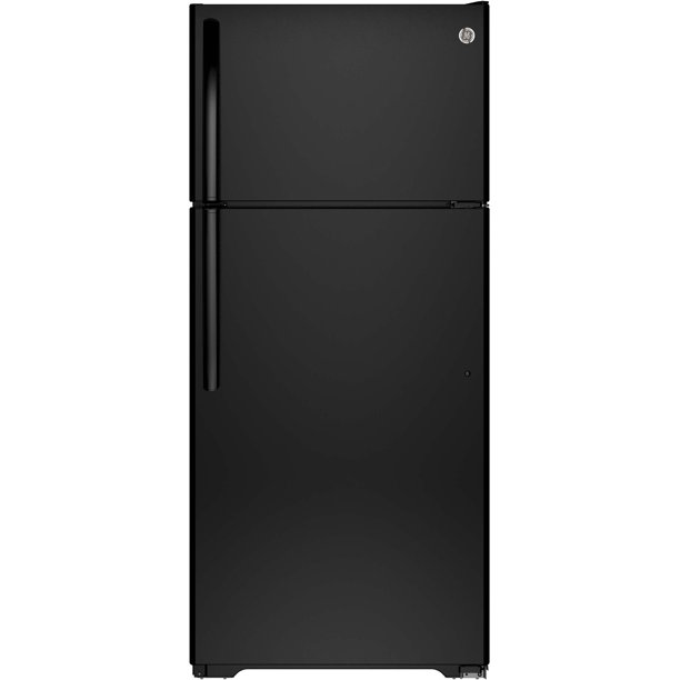 GE GTE16DTHBB 16 Cu. Ft. Black Top Freezer Refrigerator