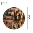 thumbnail image 2 of 14 Inch Wall Clock Battery Operated Silent Clock Decorative for Office, Kitchen, Outdoor, Living Room，Patriotic American Flag Dog Natural, 2 of 4
