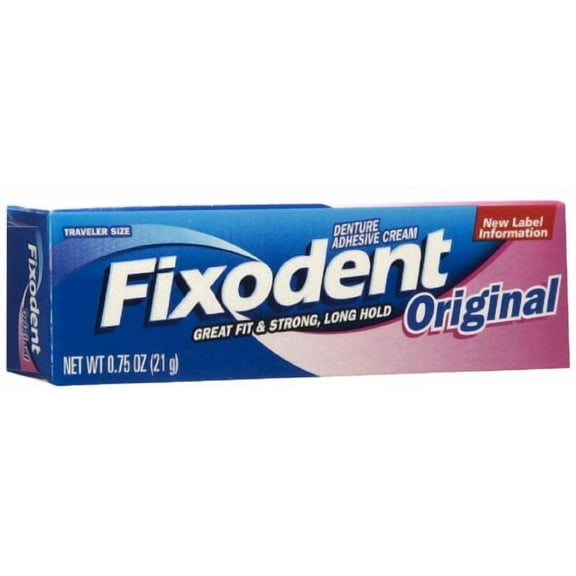 6 Pack - Fixodent Denture Adhesive Cream Original 0.75 oz Each