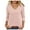 Pink#03, variant on Otntypg Womens 3/4 Sleeve Tops Plus Size Casual Scalloped V Neck Tunic T-Shirts Loose Oversized Dressy Basic Pullover Blouse Trendy 2025 Fall Outfit Clothes Coffee#01 L