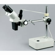 AmScope 10X-20X Binocular Boom Arm Stereo Microscope + Light New