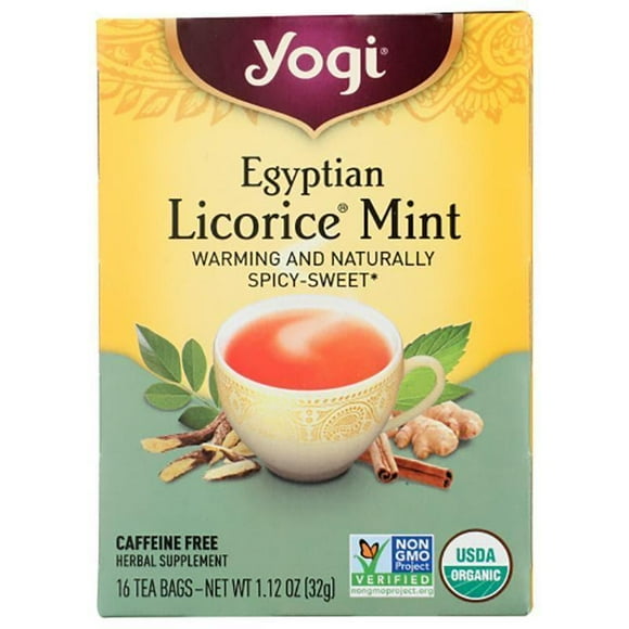Yogi Tea - Réglisse Égyptienne Menthe, 16 Sachets, 1.1 oz