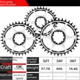 thumbnail image 3 of VXM Aluminum Alloy Mountain Bike Chainring - GXP Direct Mount Elliptical Single Chainring with 3mm Offset, 32T/34T/36T Options for Enhanced Power Transfer and Reduced Chain Wear, Lightweight &, 3 of 6