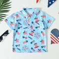 thumbnail image 2 of XFHLMJFF T-Shirt Tops For Boys Comfy Short Sleeve Toddler Girls Independent Day American Flag 4 Of July Kids With Pocket Leisure Tee, 2 of 7