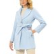 thumbnail image 4 of Inspire Chic Abrigo Trench de Mujer con Cuello Caído, de Un Solo Botón, Largo y con Cinturón, Talla L, Azul Claro, 4 of 7