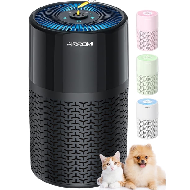 Purificador de aire AIRROMI A2002 para alergias en el hogar, 660 pies cuadrados, negro