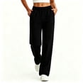 thumbnail image 3 of Cmfcve Women's High Waisted Straight Leg Sweatpants Drawstring Elastic Casual Athletic Pants, 3 of 6
