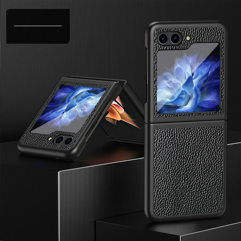 Z Flip 5 Case, Slim Leather Shockproof Phone Case For Samsung