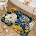 thumbnail image 3 of 1pc Floral Pattern Absorbent Non-Slip Bathroom Thickened Flannel Rug Decor,Soft,Quick Drying,Suitable For Indoor/outdoor Use,Bathrooms,Bedrooms,Kitchens,Terrace,Laundry Rooms,16"x24", 3 of 9