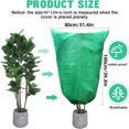thumbnail image 2 of YardVibe Plant Covers Freeze Protection, Frost Covers with Zipper Drawstring (31.5" x 47.3") Plant Protection Cover Bags for Outdoor Winter Frost Cold Weather Shrubs Trees Jacket Covers (Green), 2 of 8
