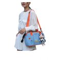 thumbnail image 4 of Bolsa de pañales, bolsa de mensajero de hombro de viaje para mamá y papá, bolsa de bebé multiusos para niños y niñas, (azul) Feliz Sencillez, 4 of 5