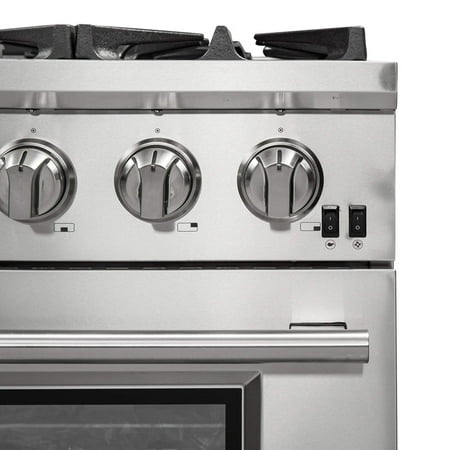 Forno Appliances - Capriasca Alta Qualita 5.36 Cu. Ft. Freestanding Single Oven Gas Range with Convection Oven - Stainless Steel