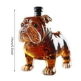 thumbnail image 3 of Unique 3D Engraved Dog Shaped Glass Bottle Set Large Capacity Decorative Home Bar Accessory for Red, 3 of 8