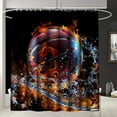 thumbnail image 2 of 4Pcs Soccer Shower Curtain for Boys Bathroom Set - Boys Sports Shower Curtain Set with Bath Mat Toilet Lid Cover Football Shower Curtain with 12 Hooks Boys Bathroom Decor, 70" x 70", 2 of 6