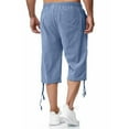 thumbnail image 6 of Riforla Mens Solid Color Casual Pants Japanese Sports Slim Pants Feet Blue XXXL, 6 of 6