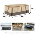 thumbnail image 2 of PatioGem Patio Furniture Covers 48"L x 26"W x 18"H Outdoor Table and Chairs Cover Waterproof 600D Garden Furniture Covers Rectangular Heavy Duty Oxford Beige, 2 of 9