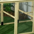 thumbnail image 5 of Topcobe Wooden Chicken Run, Combinable Design with Perches, 4.6' x 2.8', Outdoor Wooden Pet Shelter, Nature Wood, 5 of 11