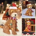thumbnail image 7 of JUNWELL Christmas Fluffy Doodle Dog Decoration With LED Light String Merry Lovely Plush Dog For Yard Decoration, 7 of 7
